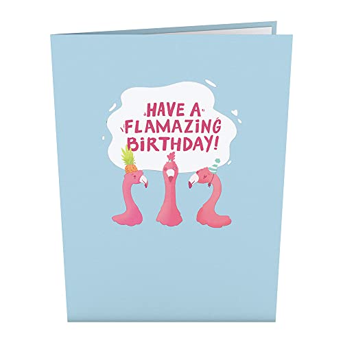 Lovepop Birthday Pop-Up Card for Her, Him, Men, Women - 3D Animal Greeting Cards - Flamazing Birthday - 5" x 7" - Blank Notecard & Envelope Included - Image 3