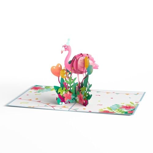 Lovepop Birthday Pop-Up Card for Her, Him, Men, Women - 3D Animal Greeting Cards - Flamazing Birthday - 5" x 7" - Blank Notecard & Envelope Included - Image 4