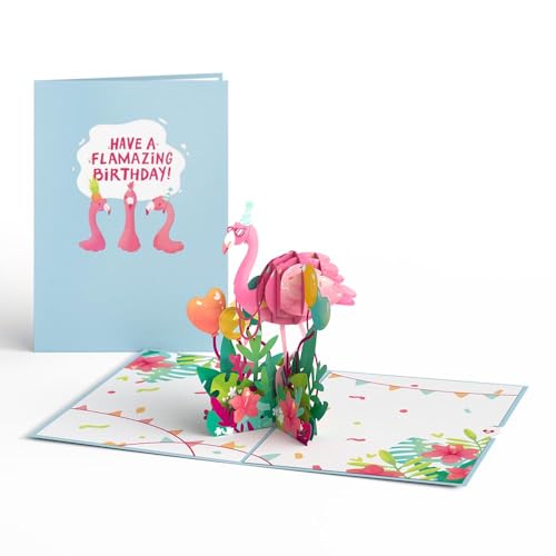Lovepop Birthday Pop-Up Card for Her, Him, Men, Women - 3D Animal Greeting Cards - Flamazing Birthday - 5" x 7" - Blank Notecard & Envelope Included - Image 2