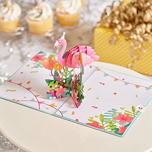 Lovepop Birthday Pop-Up Card for Her, Him, Men, Women - 3D Animal Greeting Cards - Flamazing Birthday - 5" x 7" - Blank Notecard & Envelope Included - Image 5
