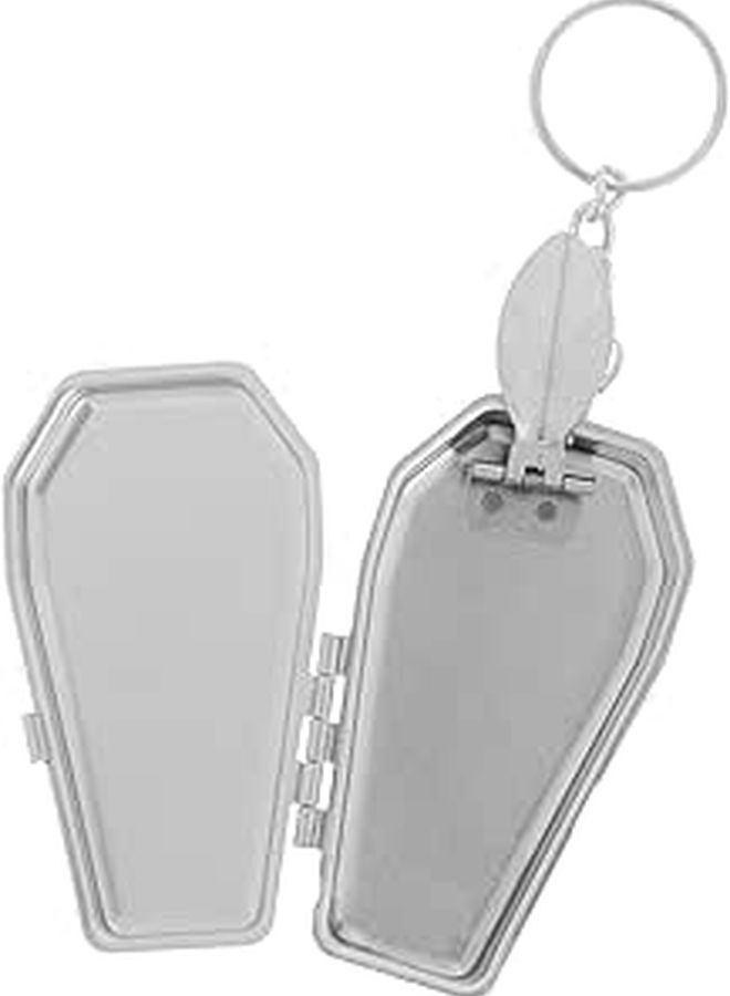 Mini Coffin Ashtray with Lid Portable Tinplate Ash Holder Keychain Compact Travel Smoke Accessory - Image 1