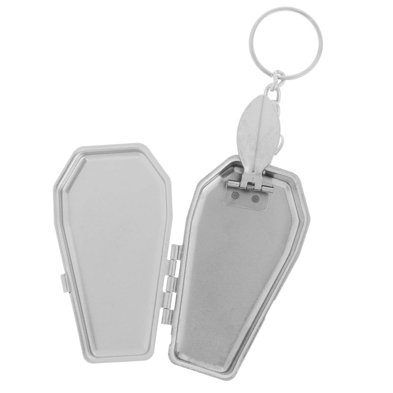 Mini Coffin Ashtray with Lid Portable Tinplate Ash Holder Keychain Compact Travel Smoke Accessory - Image 2