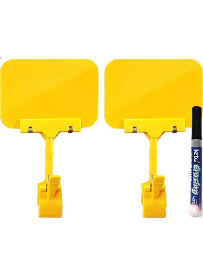 Jiamo Waterproof Display Stand, Supermarket Fresh Special Price Label, Fruit Store Price Tag, Promotional Pop Explosion Sticker, [A6 Yellow Board + Abs Clip] 10 Sets, With Free Markers - Image 3