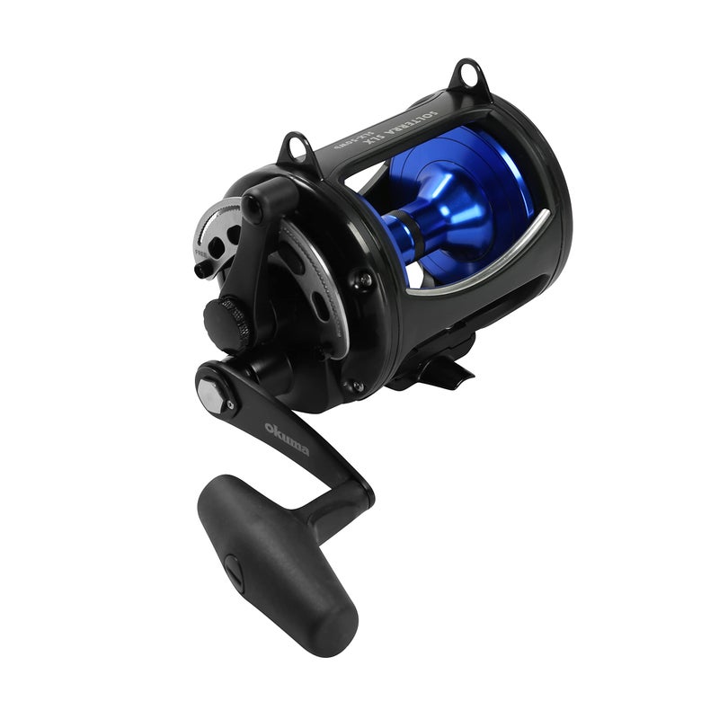 Okuma Solterra SLX Single Speed Closed Wide Frame Lever Drag Saltwater Trolling Reel SLX50W 420yds80LB Black - Image 2