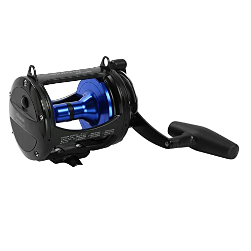 Okuma Solterra SLX Single Speed Closed Wide Frame Lever Drag Saltwater Trolling Reel SLX50W 420yds80LB Black - Image 3