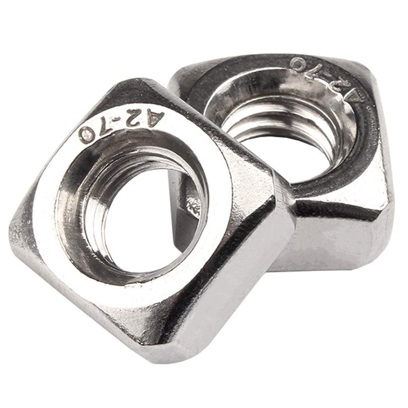 DGZ 30pcs M10-1.5mm Stainless Steel Square Nuts ，Metric Coarse Thread - Image 1