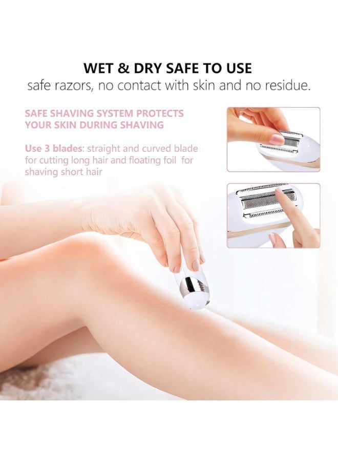 Electric Epilator, Women's Shaver, Bikini Trimmer for Women, Rechargeable Lady Razor, Easy Quick Shaver Head, Body Removal Legs Underarms, Electric Hair Remover - Image 3