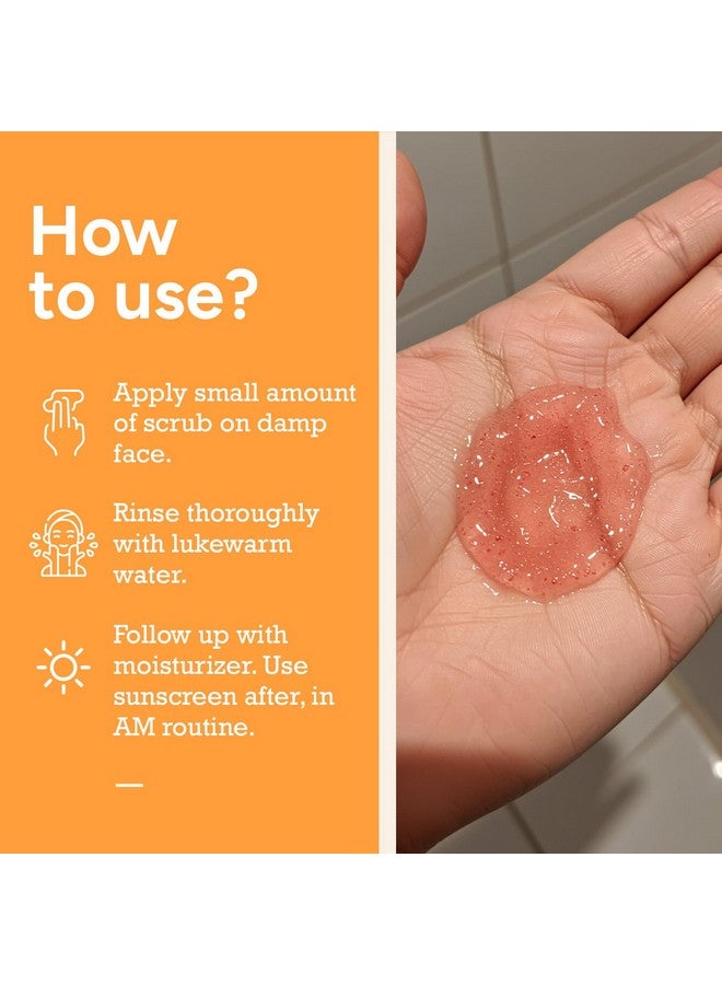 CITTA Vitamin C Brightening Face Scrub For Men & Women | Gently Exfoliates & De-tans Dull Skin | Promotes Cell Turnover | Non-Drying & Non-Abrasive Formula | Power Blend Of Natural Fruit Enzymes | For Daily Use For All Skin Types | 50 gm - Image 3