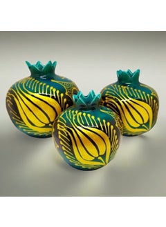 EGE A an Tile Set of 3 Pomegranates  - Image 1