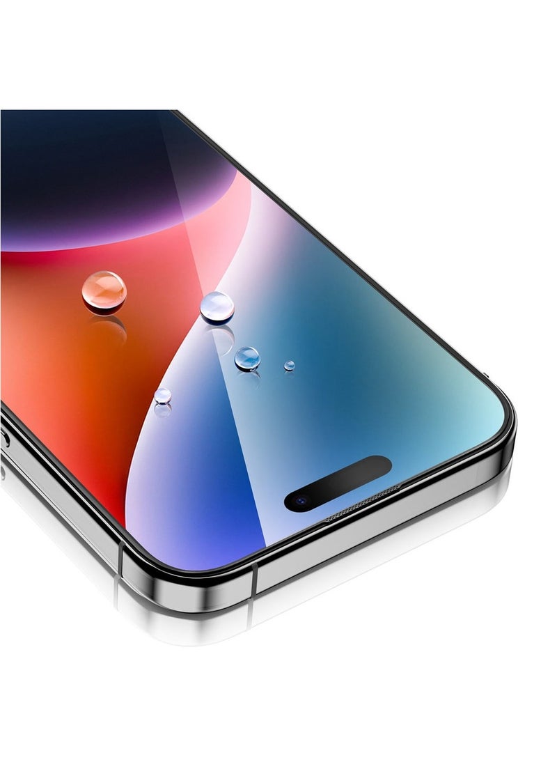 Green Lion 3D Corning Pro Black Edge Glass Protection for iPhone 15 Pro Max - Clear - Image 4