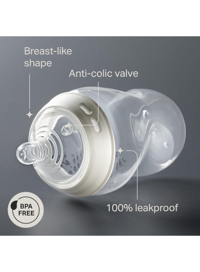 tommee tippee Natural Start Newborn Starter Set Slow & Med Flow Breast Like Teats Anti Colic Valve Soft Silicone Nipple BPA Free 0 & 3M + 9 Pcs - Image 4