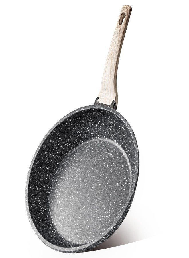 CAROTE Non Stick Frying Pans,Nonstick Granite Fry Pan Egg Pan Omelet Pans, Stone Cookware Chef's Pan, PFOA Free,(Black Granite, 12-Inch) - Image 1