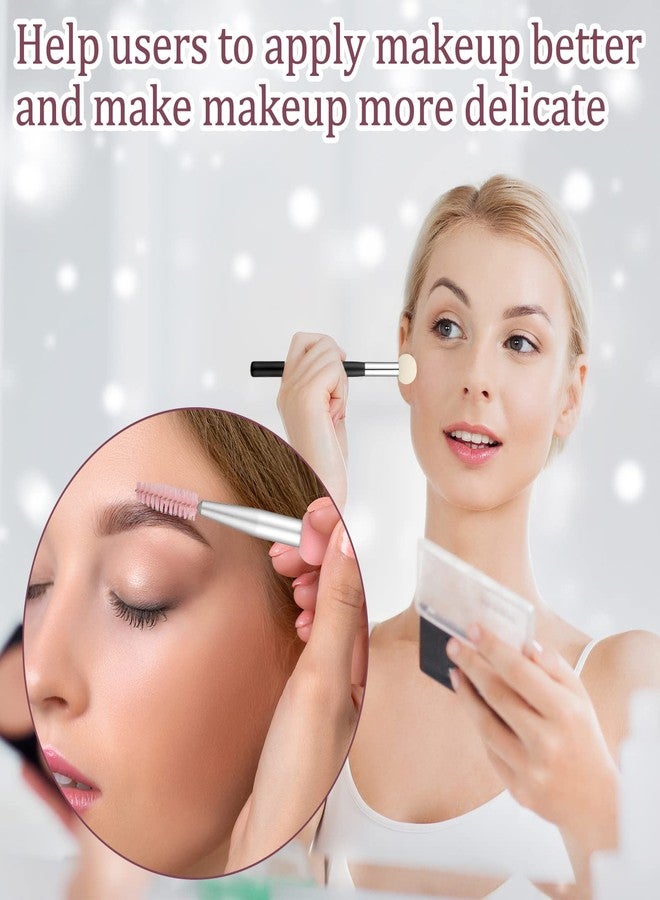 Skyley 10 Pcs Beauty Sponge Makeup Brush Set Sponge Applicator Concealer Brush Soft Head Makeup Brush Double Head Makeup Brush with Eyebrow Brush - Image 2