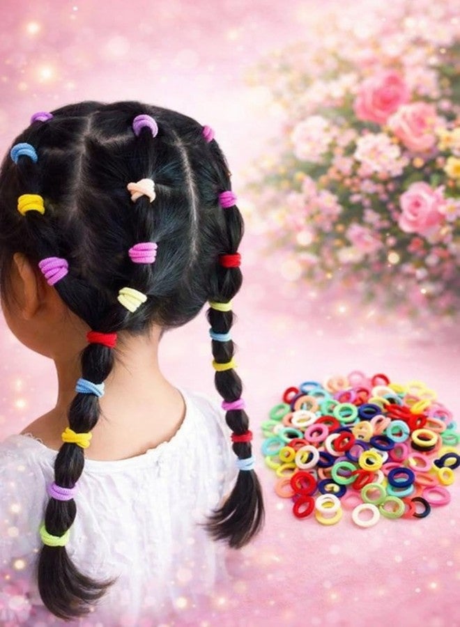 Frescorr (100 pcs) Baby Hair Ties | Soft No-Damage Premium Elastic Mini Rubber Bands for girls | Strong Stretch Ponytail Holders | Daily Use Hair Accessories | (Multicolor) - Image 5