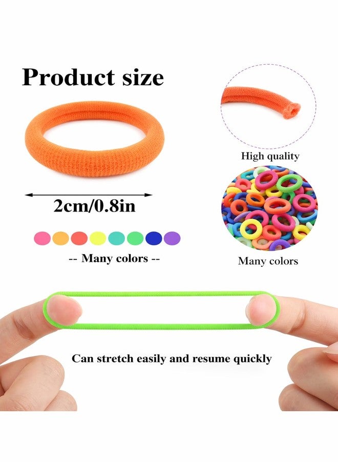 Frescorr (100 pcs) Baby Hair Ties | Soft No-Damage Premium Elastic Mini Rubber Bands for girls | Strong Stretch Ponytail Holders | Daily Use Hair Accessories | (Multicolor) - Image 4