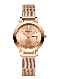SENO Women's Quartz Luminous Waterproof Double Calendar Watch  - Image 1