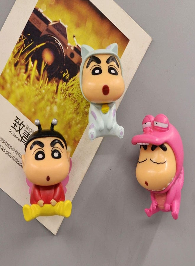 Mallexo Cute Anime Sinchan Action Figures Playset of 2PCs Random Color for Kids Study Table and Office Desk Decoration Cartoon Figurine Toys Set for Girl & Boy Best Birthday Return Gift for Children - Image 3