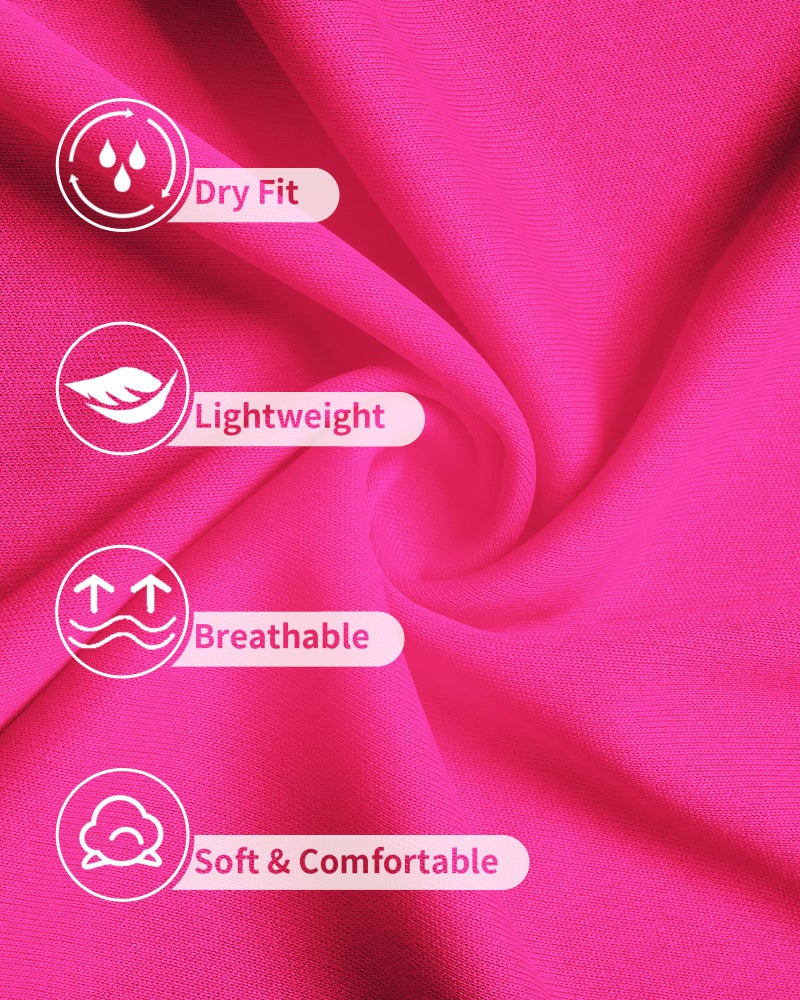Dreammonkey 4T to Youth Neon Shirt Kids Rash Guard UPF 50+ Dry Fit Athletic Short Sleeve T Shirts for Boys and Girls (Neon Pink S) - Image 5
