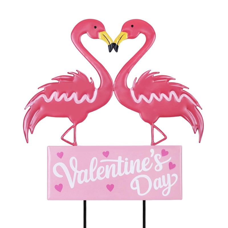 hogardeck Valentines Day Decorations Outdoor, Metal Flamingos Decorative Garden Stakes for Valentines Decor, Valentine's Day Yard Sign for Home Outside Lawn Porch Anniversary Wedding Party - Image 1