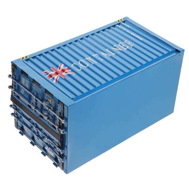 Modern Blue Metal Tissue Box Holder For Home Office Restaurant Storage - Image 2