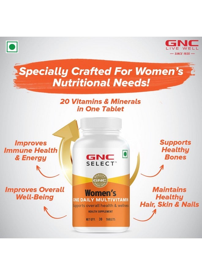 GNC Women’s One Daily Veg Multivitamins |30 Tablets| Supports Overall Health & Wellness | With Biotin, Vitamin B12, A, C & D3| Imported| Formulated In USA - Image 2