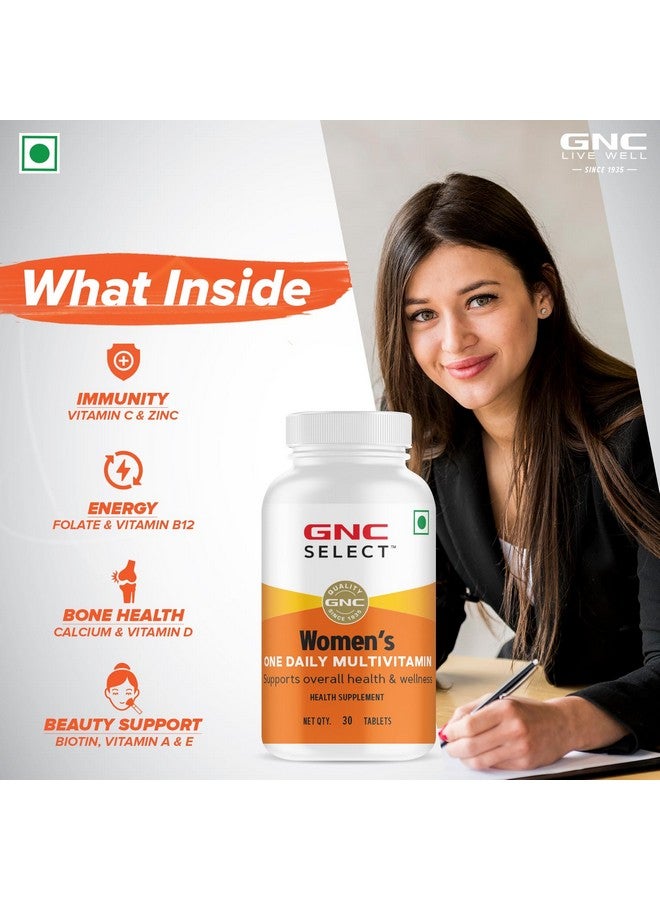 GNC Women’s One Daily Veg Multivitamins |30 Tablets| Supports Overall Health & Wellness | With Biotin, Vitamin B12, A, C & D3| Imported| Formulated In USA - Image 3