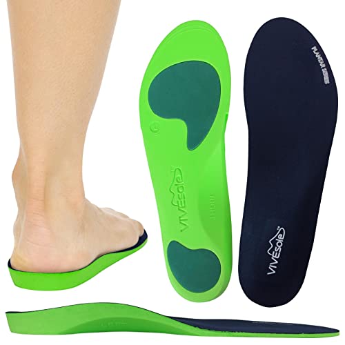 Vivesole Plantar Fasciitis Inserts for Men Women Shoe Insoles for Arch Support Flat Feet Pain Relief Firm Foam OrthoticSoles for Work Running Fit Boots and Sneakers - Image 2