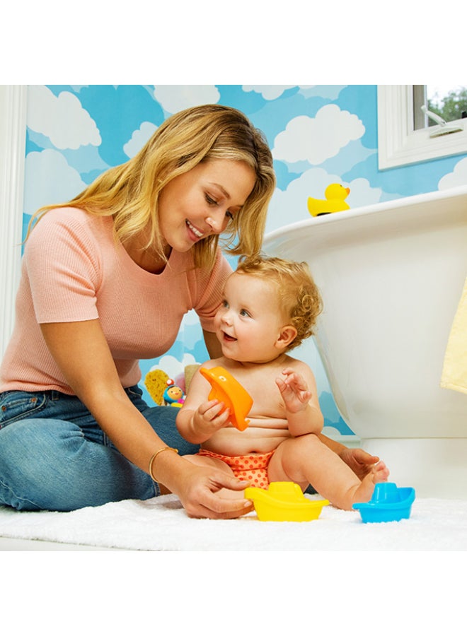 مونشكين Munchkin Baby’s First Bath Gift Set 18M+ 3 Pack Baby Bath Toys with Temperature Duck, Swimming Toy & Water Play - Image 3
