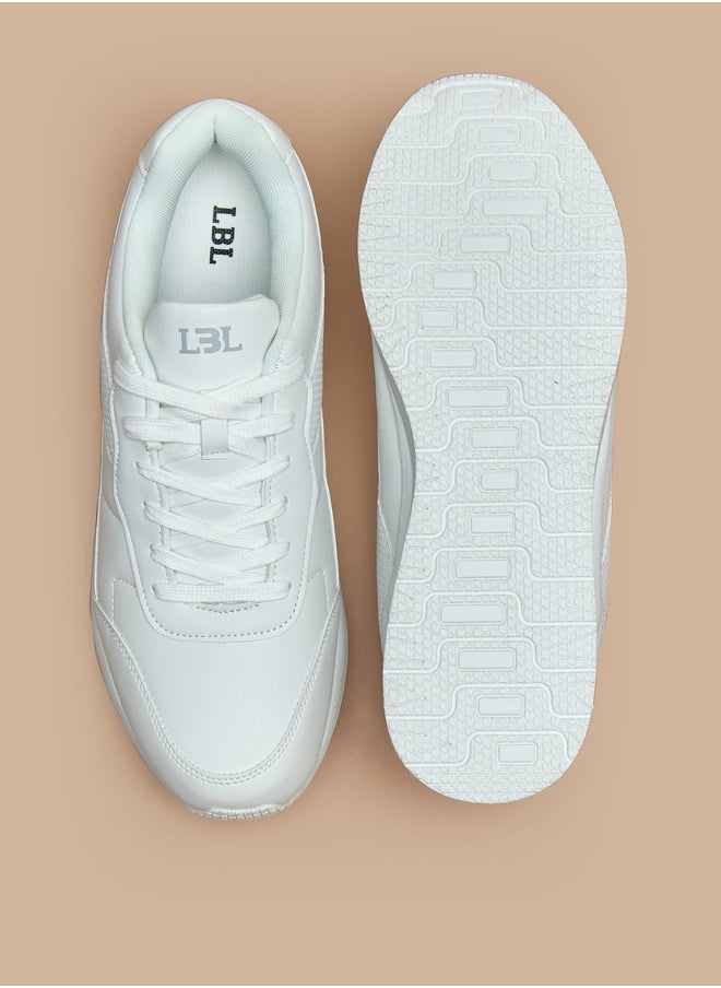 LBL by Shoexpress Solid Low Ankle Lace-Up Sneakers  - Image 4