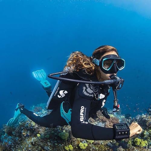 SCUBAPRO Zoom Scuba Mask with Ultra Clear Dual Lens and Lens-Change System for Optical Lenses for Diving, Black/Turquoise - Image 5