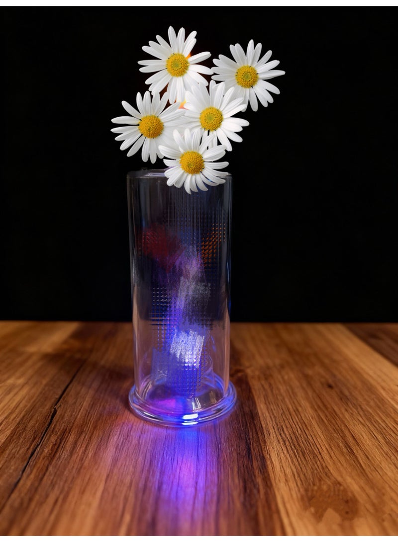 Angmei Premium Heat Resistant Glass Oil Lamp, Glass Vase Bottle Medical Grade High Borosilicate Material for Long lasting Use Glass Vase Transparent (Random Color) - Image 1