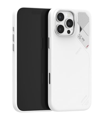Aulumu A16 Vegan Leather Cooling for iPhone 16 Pro Max Case | Updated Camera Control | with Cooling Fins | Luxury Comfort | Compatible with MagSafe | Complete Wrap-Around - Touch White - Image 1