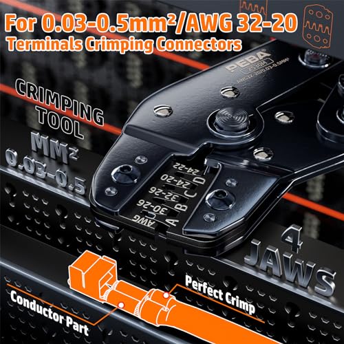 PEBA Crimping Tool and Dupont Connector Kit - 26 Types of Dupont 2.54mm Connectors & Crimp Pins, 2.5mm JST-XH 2/3/4/5/6/7-pin Contacts and Housings, for DIY Electronics - Suitable for AWG 32-20 Wires - Image 3