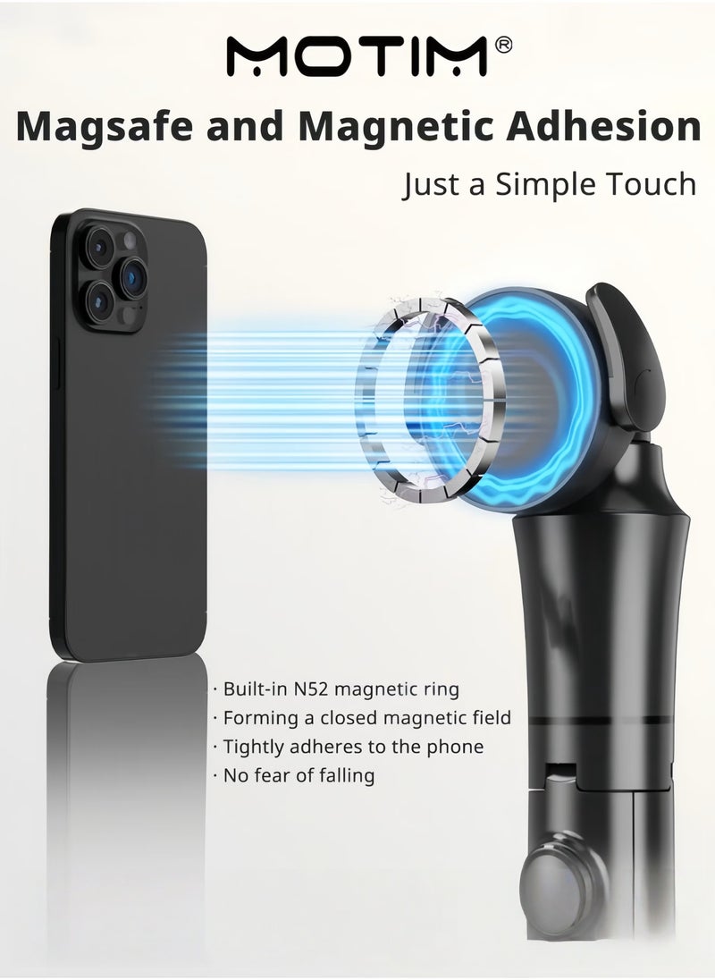 Motim 1.6m Magnetic Tripod for iPhone Extendable Stand with Remote for iPhone 15/14/13/12 & Android Phones  - Image 2