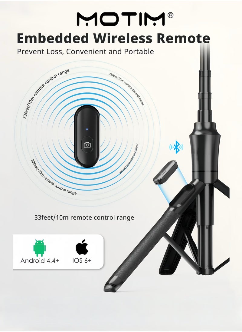 Motim 1.6m Magnetic Tripod for iPhone Extendable Stand with Remote for iPhone 15/14/13/12 & Android Phones  - Image 5