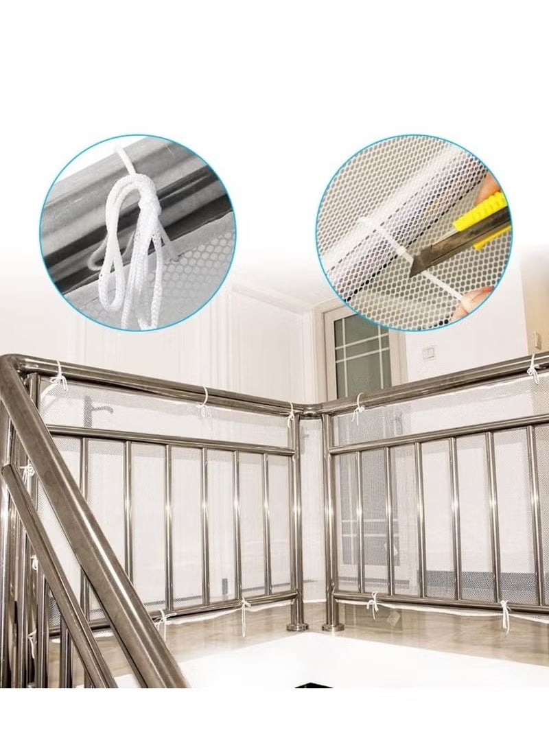 Gonice Durable Adjustable Child Banister Safety Guard Removable Balcony And Stairway Safety Net 300cm*79cm  - Image 4