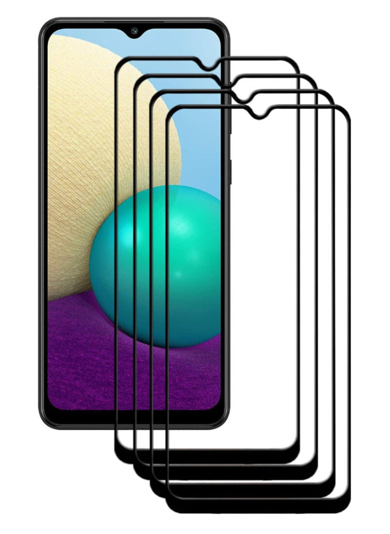 ACLIX 4 Pieces Antistatic ESD Dustproof Premium Quality High Definition Tempered Glass Screen Protector Designed For Samsung Galaxy A02 - Image 1