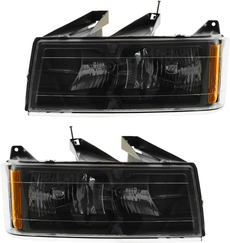 TRQ Driver & Passenger Side Headlight Assembly Set for 2004-2012 Canyon Colorado & Isuzu Models - Image 2