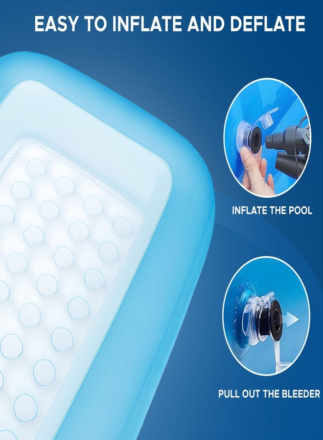 NHR Inflatable Swimming Pool for Kids & Adults, Portable Home Pool Bathtub 102 L Water Capacity, Quick Setup Baby Bath Tub, Mini Water Pool for Indoor Outdoor Garden Balcony (165 x 104 x 25 cm, Blue) - Image 4