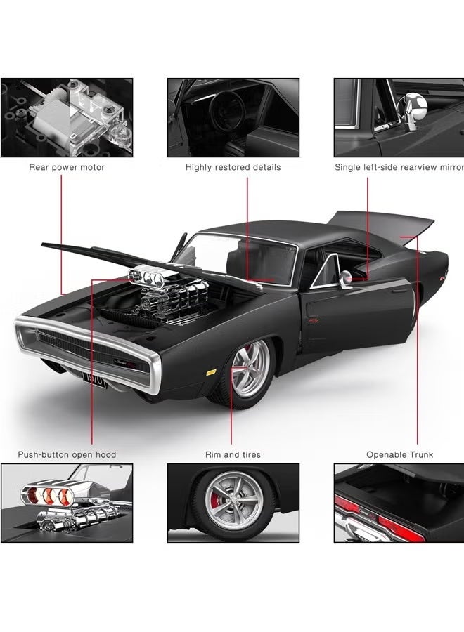 Furious 1:32 1970 Dom's Dodge Charger Die-cast Car, Toys for Kids and Adults - Image 2