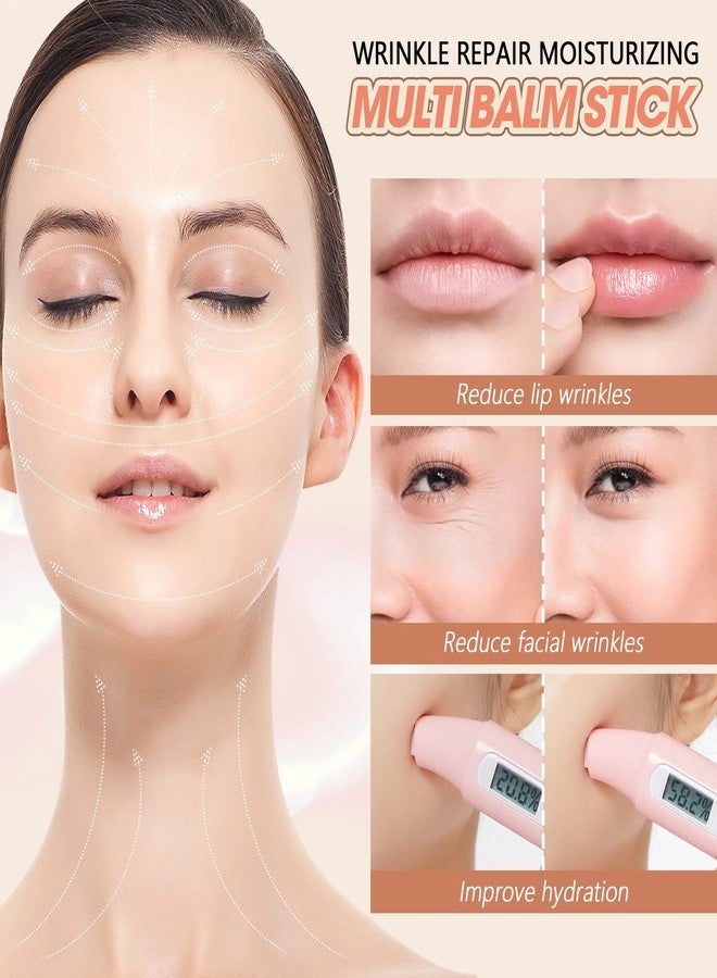 LOKFAR 2PCS Wrinkle Repair Moisturizing Multi Balm Stick, Anti-wrinkle Face Balm Eye Balm Body Hydrating Face Moisturizer, Wrinkle Balm Stick Face Skin Collagen Moisturizer for Dry Skin (7g/0.246 oz - Image 4