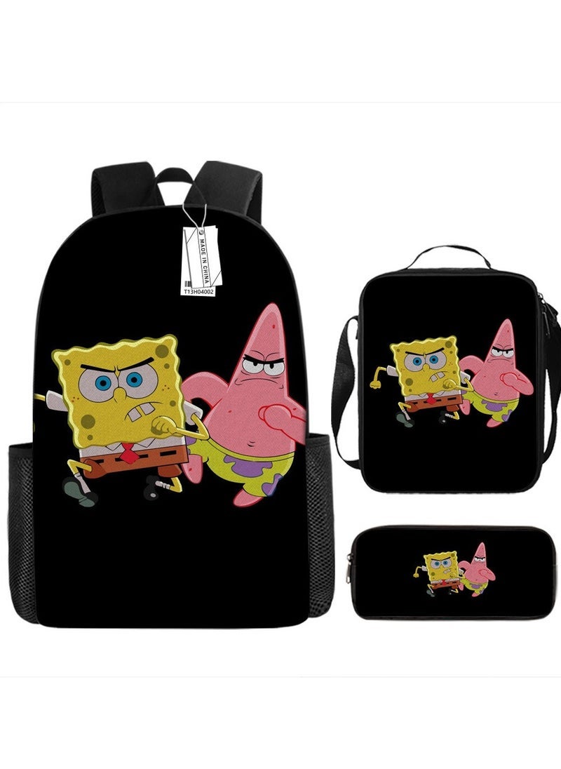 Anime cartoon backpack three-piece set
