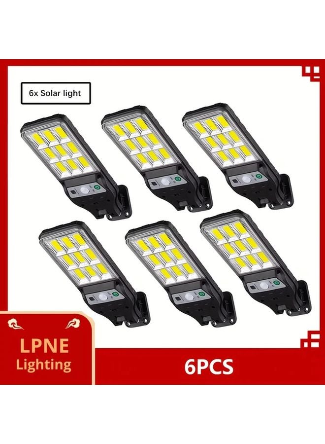 6pcs Solar Wall Lamp Outdoor Motion Sensor LED COB Floodlight For Yard Patio - Image 1