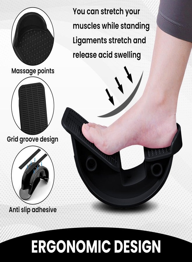 JIURUN Foot and Calf Stretcher for Plantar Fasciitis Relief - Foot Rocker with Yoga Stretching Strap, Hamstring & Achilles Stretcher - Non-Slip Home Physical Therapy Equipment for Flexibility & Recovery - Image 3