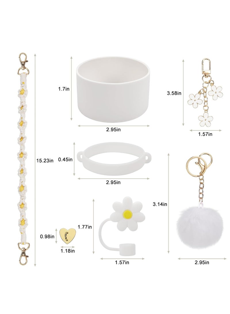 إيفرين طقم إكسسوارات كأس ستانلي - حزام مقبض زجاجة المياه، حذاء كأس ستانلي من سيليوكن، حلي كأس ستانلي لكأس ستانلي سعة 40 أونصة - Image 3