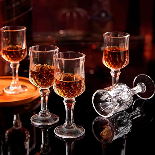 Soopiiso Cordial Glasses,1.7oz/50ml,Shot Glasses Set of 6,shot glasses with stem/tequila shot glasses/Sherry glasses - Image 5
