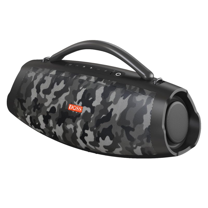 DOSS Extreme Boom Pro D200 240W Peak Outdoor Speaker, Punchy Bass, 26H Playtime, Beat-Synced Light, BT5.4, Stereo Pairing, IPX6 Waterproof for Camping, Beach, Tailgate Party-Camo Black - Image 1
