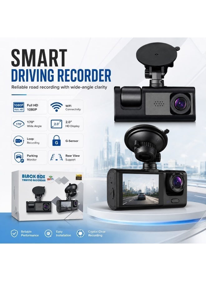 BLAZINGLY Dash Cam Front and Rear 1080P Full HD Car Camera with Night Vision and G-Sensor - Image 3