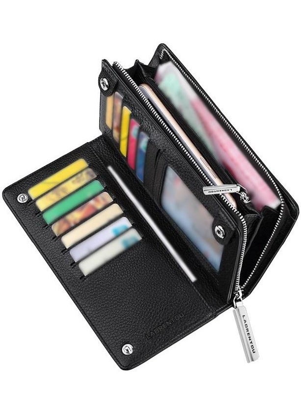LAORENTOU - VICENZA GENUINE LEATHER ITALIAN MADE LONG MEN'S WALLET LONG MEN'S CARD HOLDER - Image 1