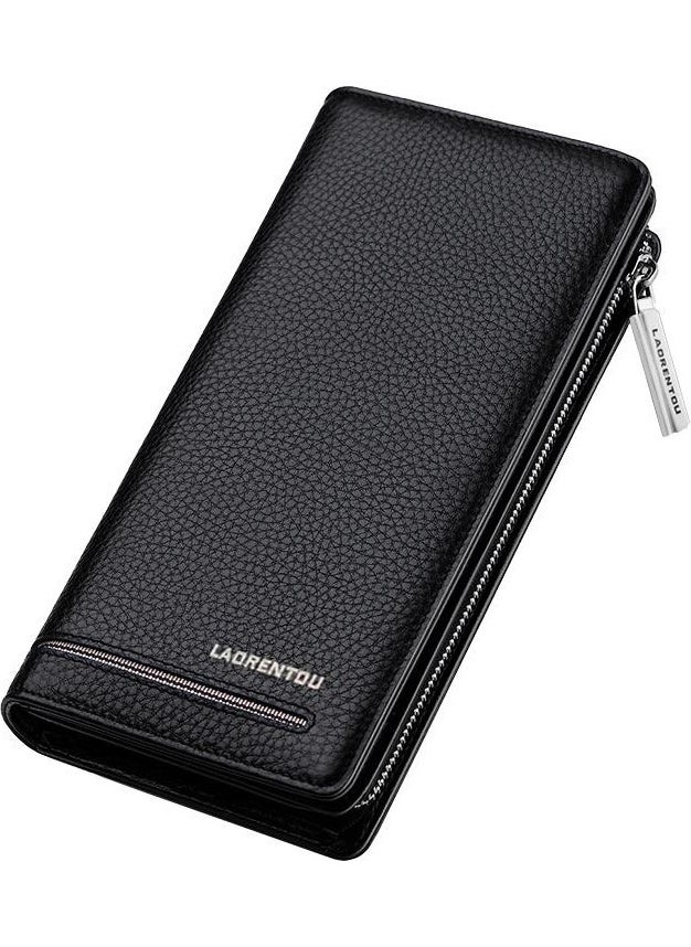 LAORENTOU - VICENZA GENUINE LEATHER ITALIAN MADE LONG MEN'S WALLET LONG MEN'S CARD HOLDER - Image 1